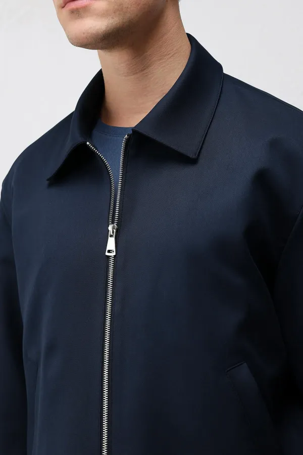 Veste homme Antioch Navy coupe décontractée à fermeture éclair