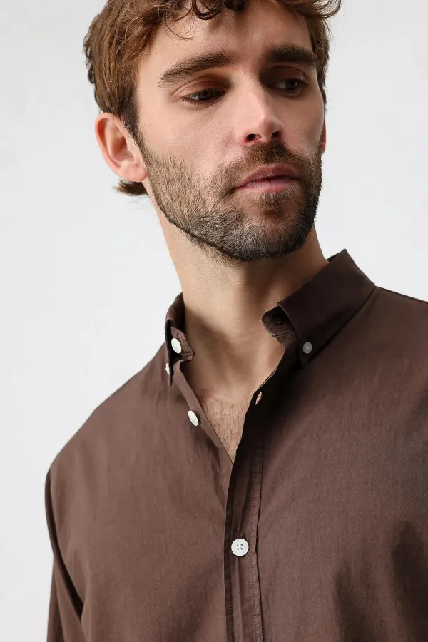 Antioch Kahve Relax Fit Erkek Gömlek
