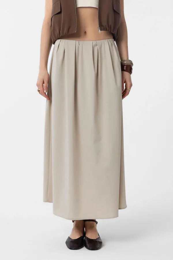 Antioch Bej Pilili Kadın Midi Etek