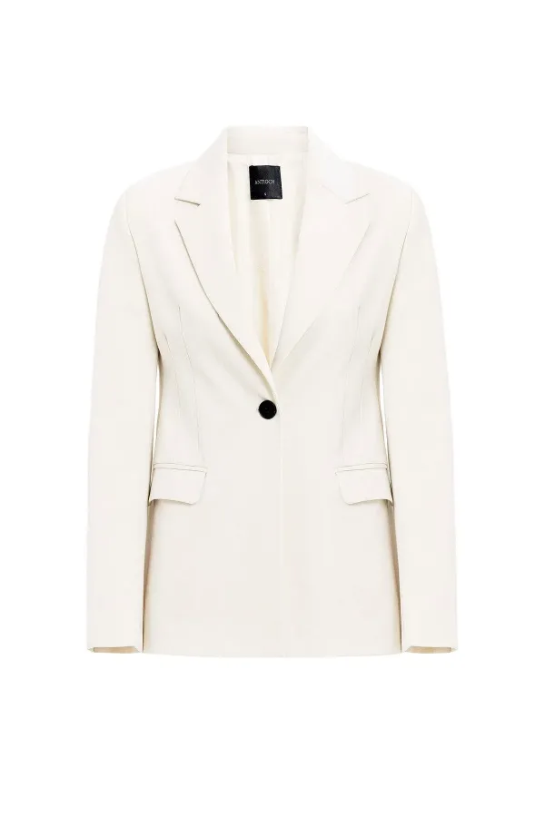 Veste blazer cintrée Antioch Ecru pour femme