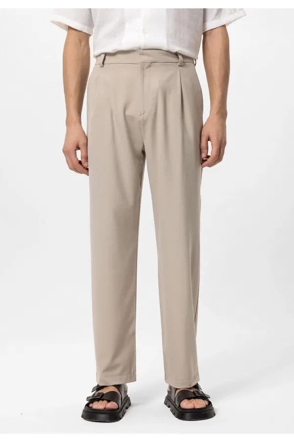 Pantalon ample taille haute pour homme Antioch Stone