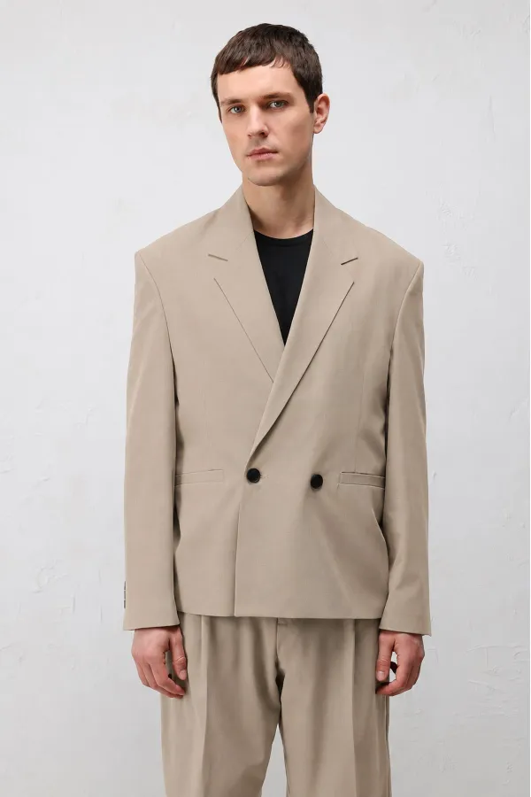 Antioch Bej Relaxed Fit Erkek Blazer Ceket Antioch Bej Relaxed Fit Erkek Blazer Ceket