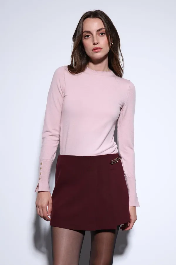 Antioch Pudra Basic Kadın Triko Kazak