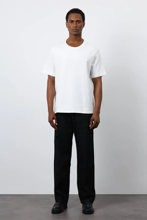 Antioch Ekru Regular Fit Basic Erkek T-Shirt