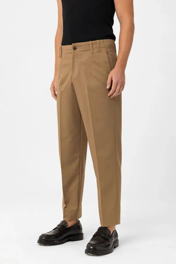 Antioch Camel Yüksek Bel Straight Fit Erkek Pantolon