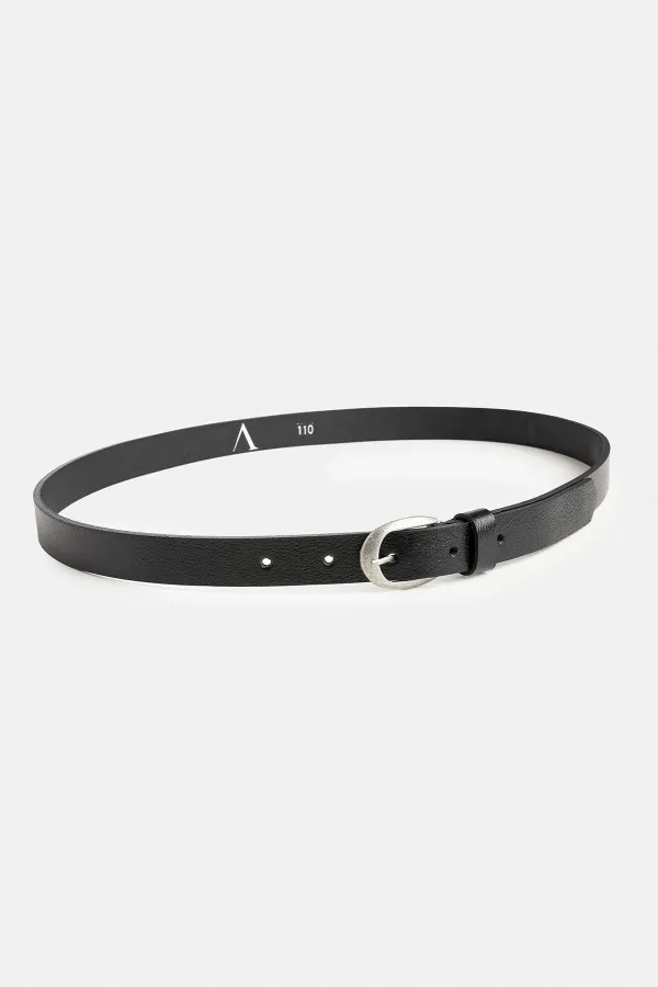 Ceinture en cuir pour homme Antioch à boucle ovale noire