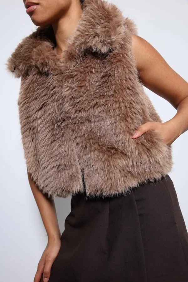 Antioch Mink Plush Look Vest