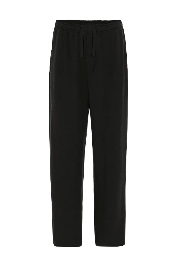 Antioch Black Linen Blend Men's Jogger Pants