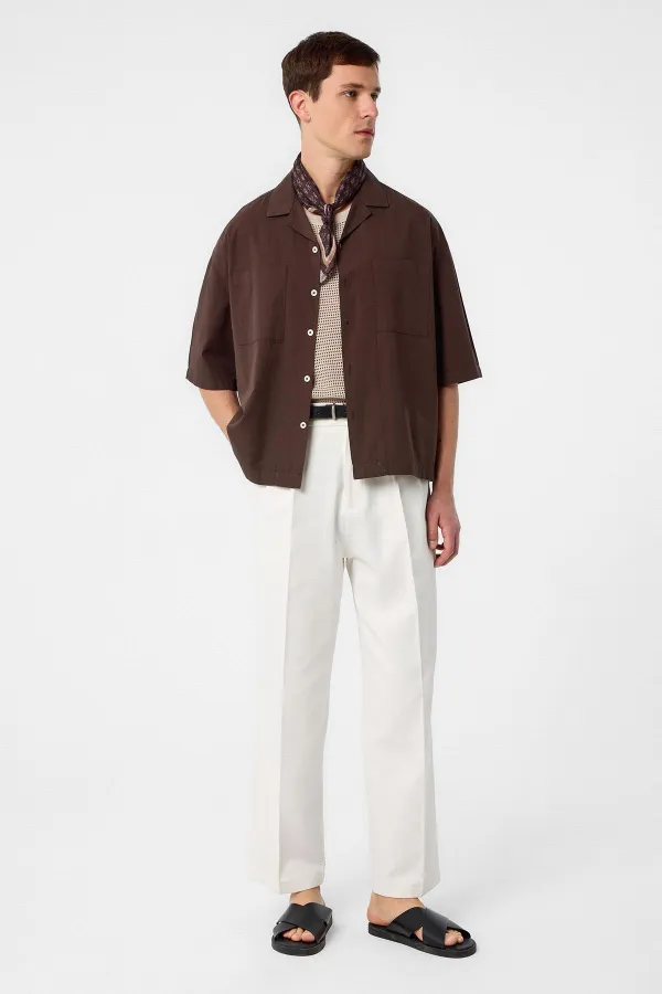 Antioch Coffee Relax Fit Short Men's Shirt