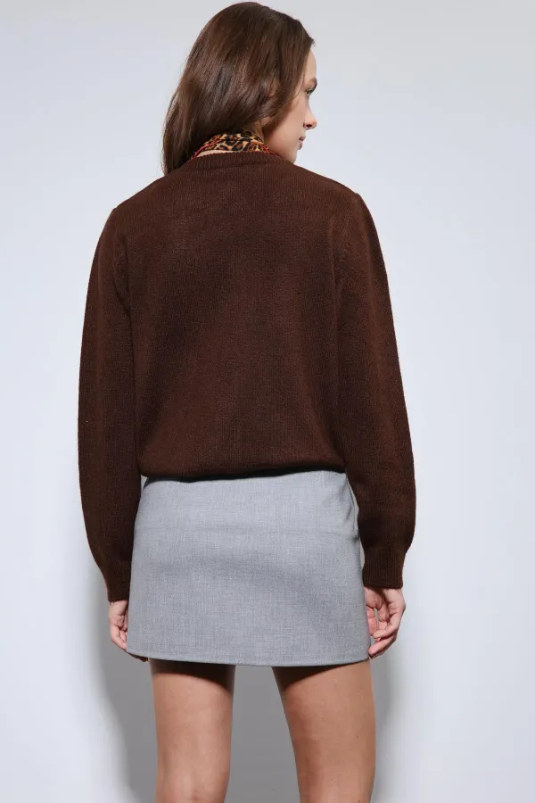 Gilet Antioch Coffee à texture douce