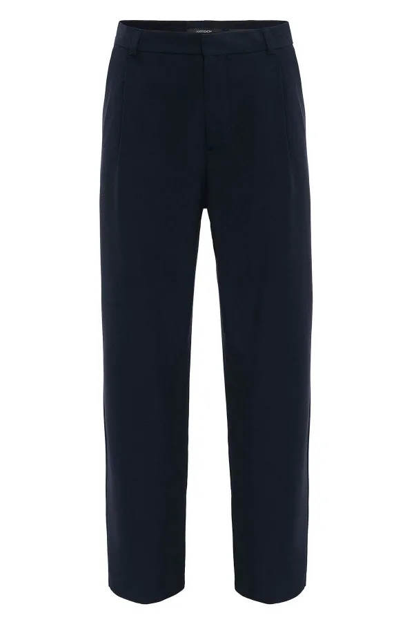 Pantalon ample taille haute bleu marine Antioch pour homme