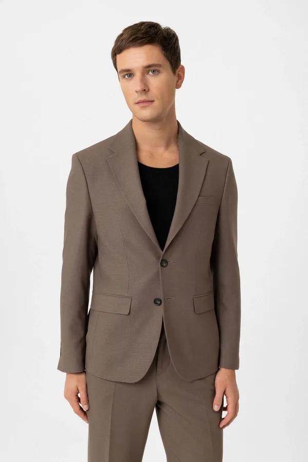 Costume classique pour homme Antioch Coffee, coupe ajustée