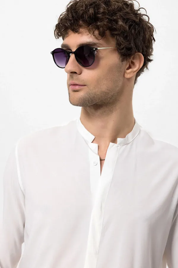 Antioch White Men's Long-Sleeve Shirt