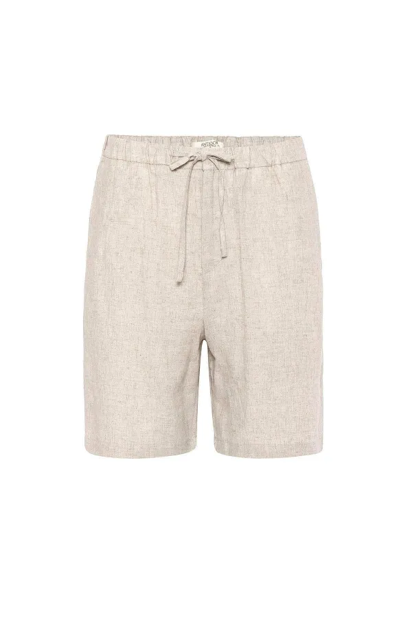Antioch Taş Keten Karışımlı Erkek Şort