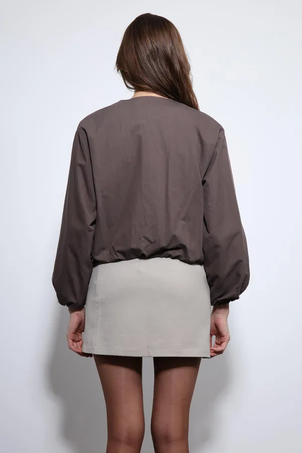 Veste bomber Antioch Bitter Coffee Crop pour femme