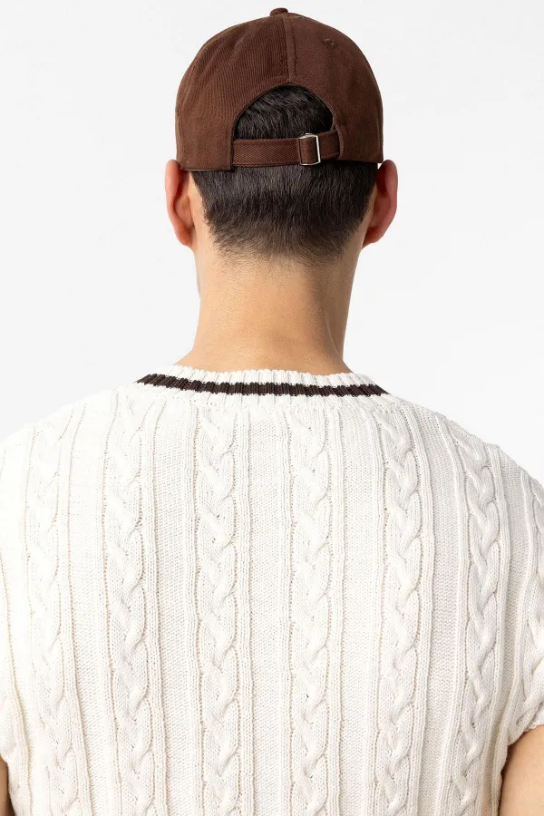 Antioch Kahve İşlemeli Erkek Şapka