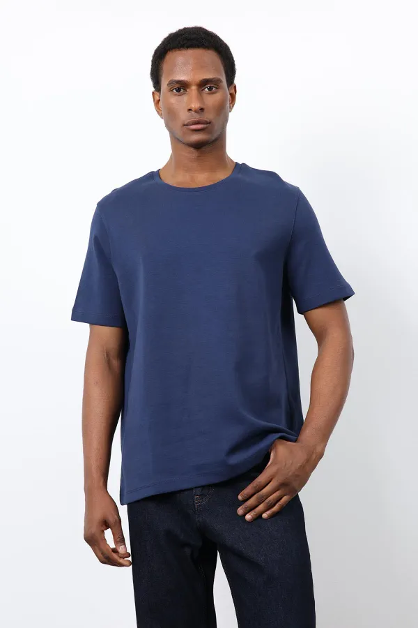 Antioch Lacivert Regular Fit Basic Erkek T-Shirt