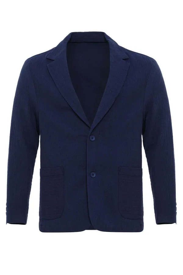 Antioch Lacivert Astarsız Torba Cepli Erkek Blazer Ceket Antioch Lacivert Astarsız Torba Cepli Erkek Blazer Ceket