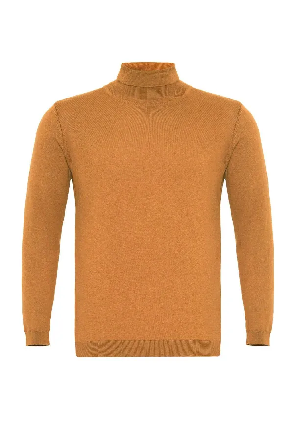 Antioch Tütün Tam Boğazlı Erkek Triko