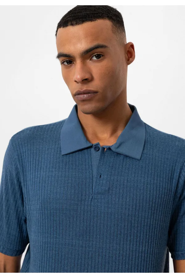 Antioch İndigo Slim Fit Polo Yaka Erkek T-Shirt