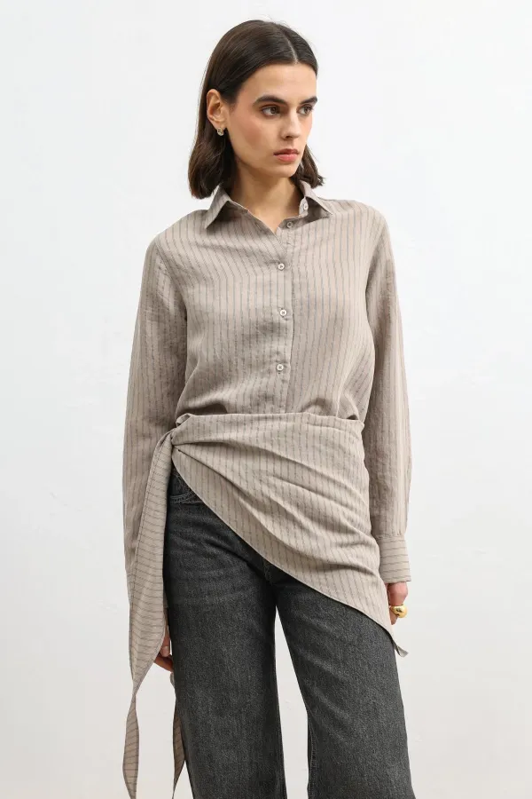 Antioch Vizon Mendil Detaylı Kadın Gömlek