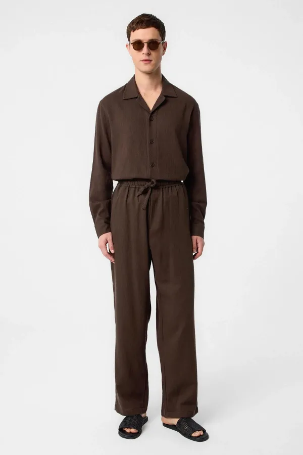 Chemise texturée pour homme Antioch Coffee