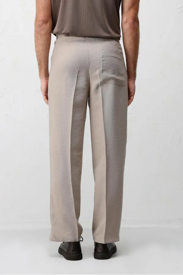 Antioch Bej Lyocell Karışımlı Erkek Pantolon