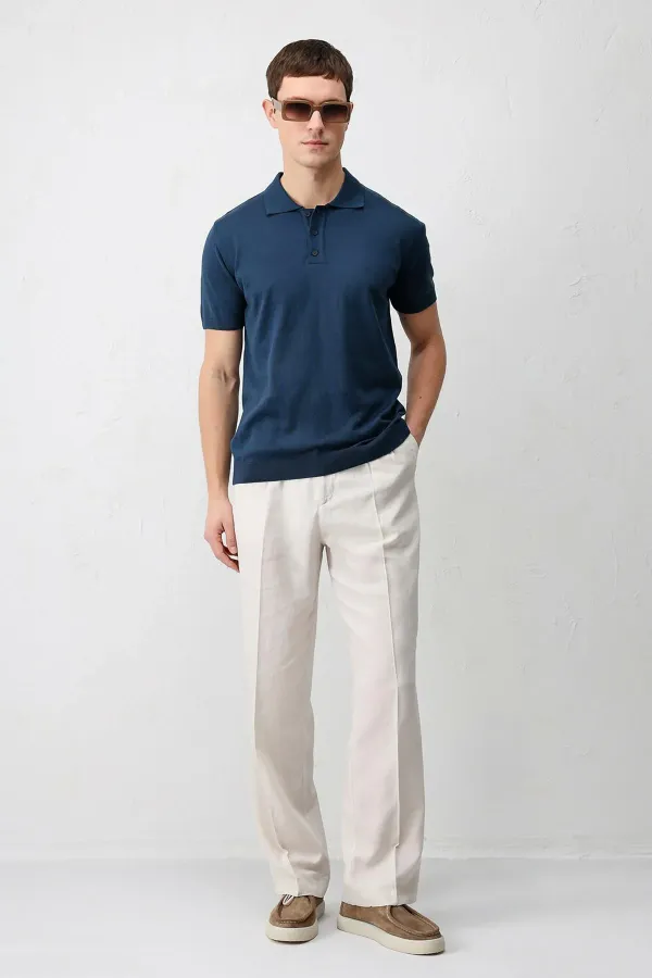 Antioch İndigo Comfort Slim Polo Yaka Erkek Triko T-Shirt