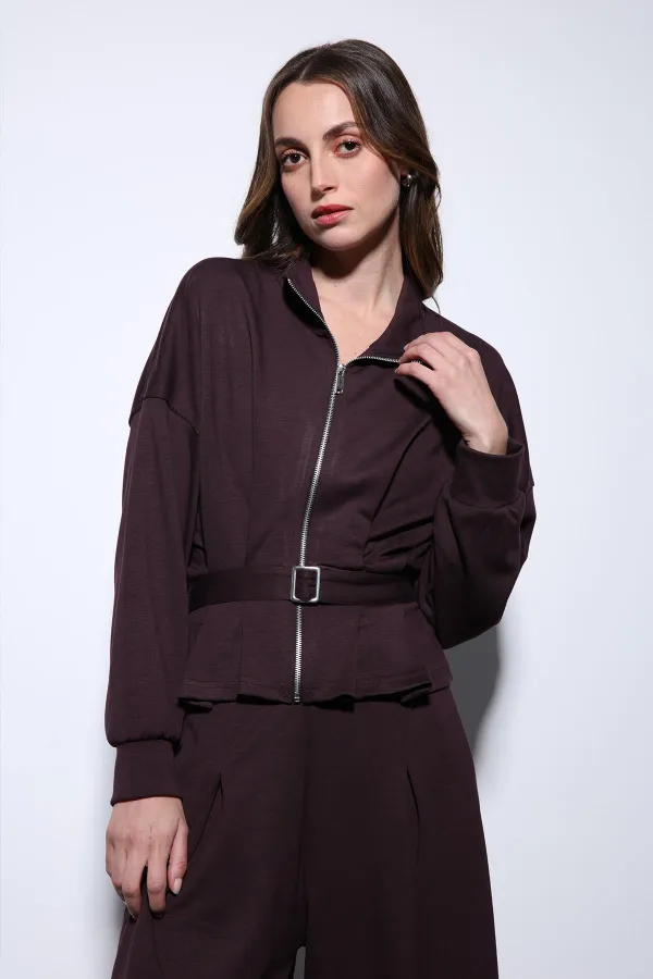 Ensemble pantalon large à ceinture Antioch Plum