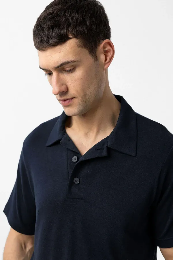 Antioch Navy Regular Fit Polo Collar Men's T-Shirt