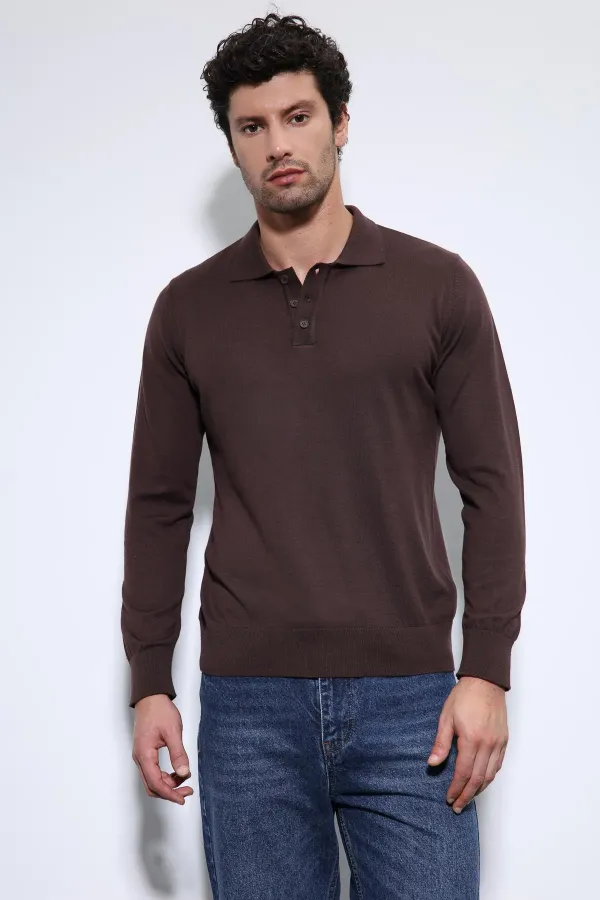 Pull à col polo pour homme Antioch Coffee