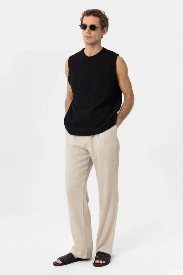 Débardeur texturé noir Antioch pour homme