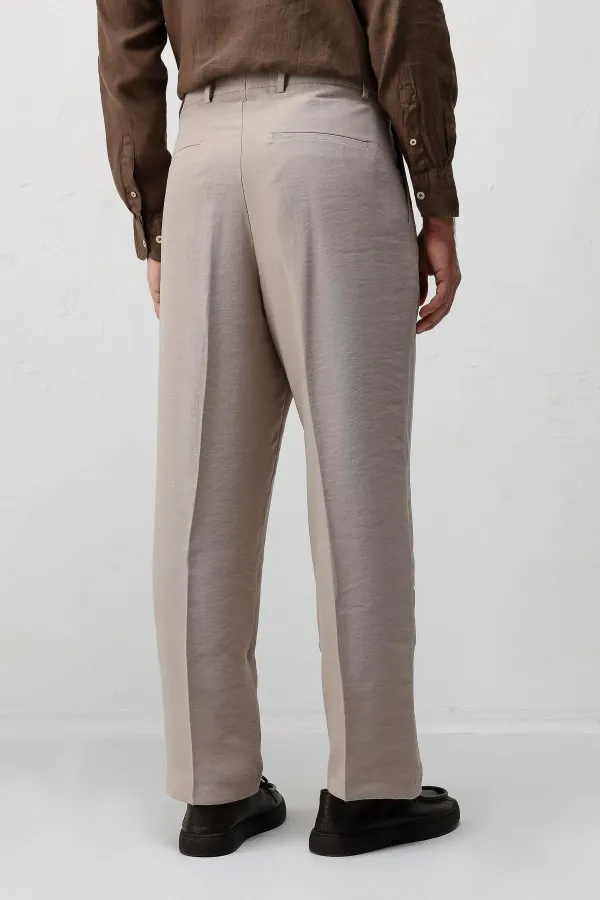 Pantalon homme Antioch en tissu modal beige