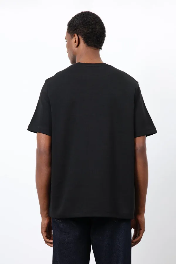Antioch Siyah Regular Fit Basic Erkek T-Shirt