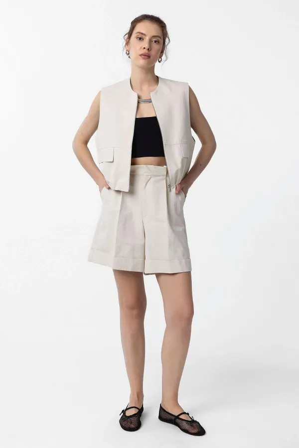 Antioch Taş Oversize Kadın Yelek