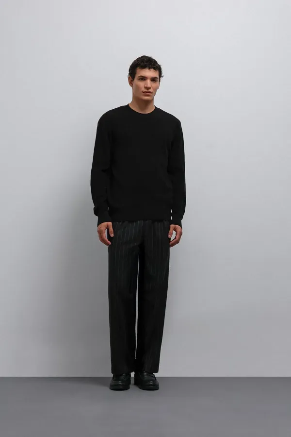 Antioch Black Textured Men's Sweater