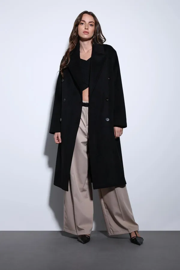 Antioch Siyah Kruvaze Kadın Bluz