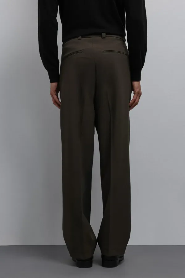 Antioch Haki Relax Fit Baggy Pilili Erkek Pantolon