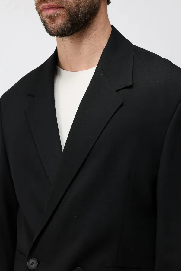 Veste blazer Antioch noire coupe décontractée pour homme