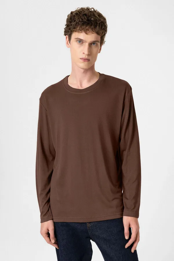 Antioch Kahve Relaxed Fit Basic Erkek T-Shirt