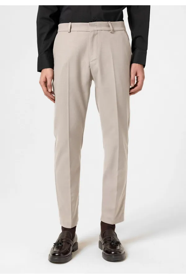 Antioch Bej Yüksek Bel Klasik Erkek Pantolon