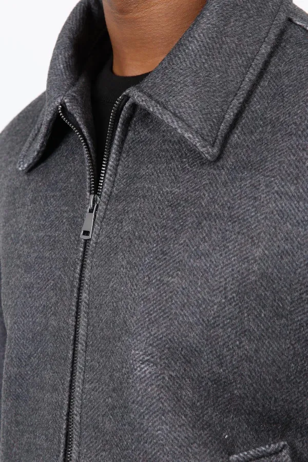 Antioch Anthracite Wool Blend Men's Jacket