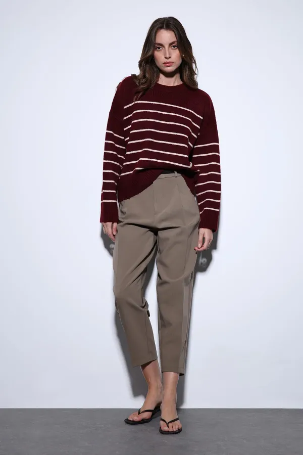 Antioch Light Khaki Women's Trousers with Darts