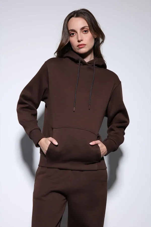 Antioch Coffee Hooded Basic Women's Sweatshirt
