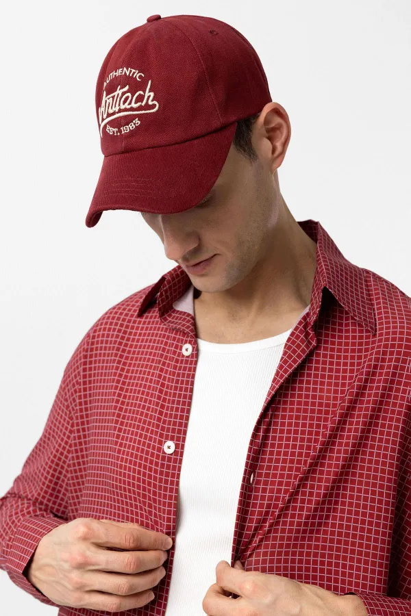 Chapeau brodé Antioch Burgundy pour homme