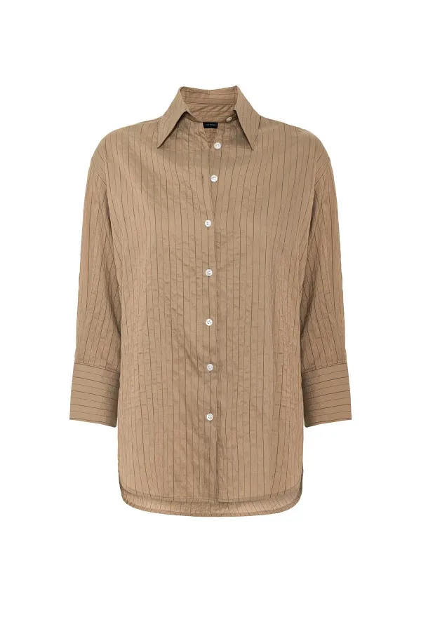 Antioch Camel Striped Women's Shirt