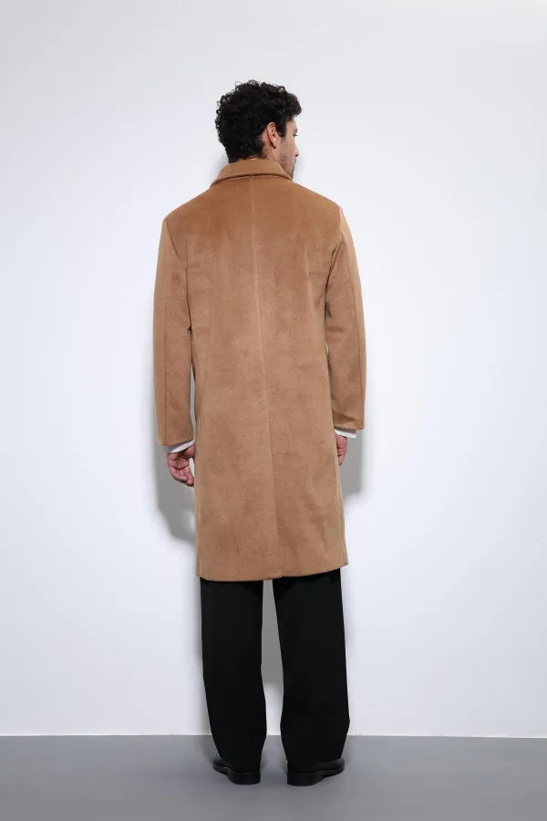 Antioch Camel Wool Blend Double-Breasted Men's Coat