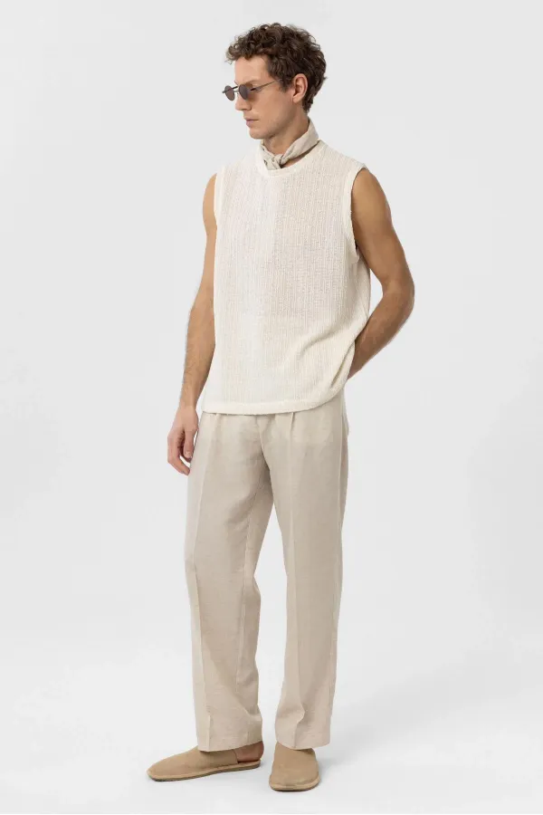 Antioch Ecru Textured Men's Tank Top