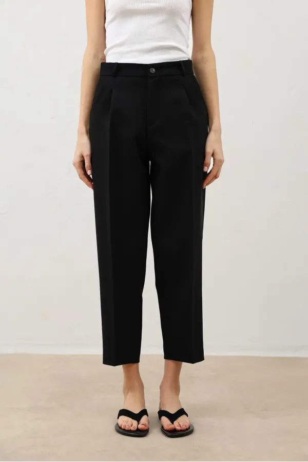 Antioch Black Women's Trousers with Darts