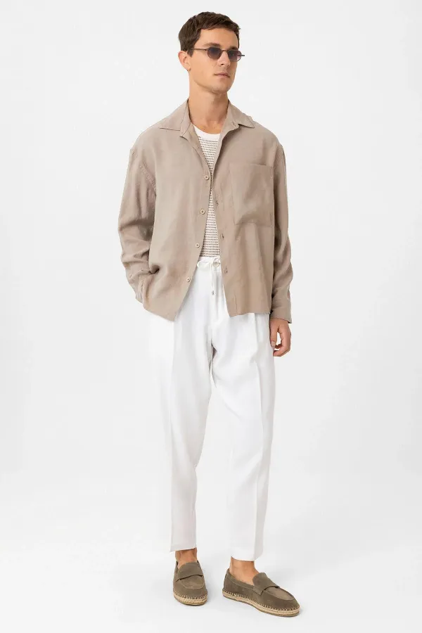 Antioch Vizon Relax Fit Modal Kumaş Erkek Gömlek